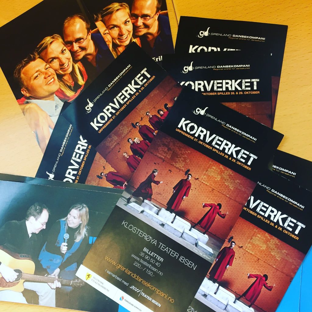 Flyers av Korverket, bilde av Ingrid, Erik Damberg og Finn Arne Dahl Hansen